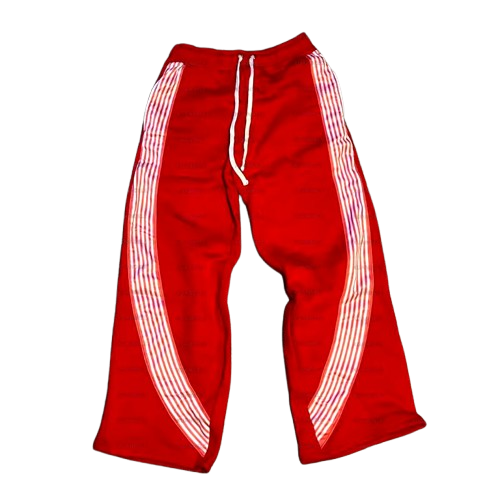 Custom Y2K Sweat Trousers Straight Needles Oversized Sweatpants Baggy Wide Leg Jogger Trackpants Flared Swaet Pants for Men