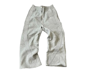 Custom Y2K Sweat Trousers Straight Needles Oversized Sweatpants Baggy Wide Leg Jogger Trackpants Flared Swaet Pants for Men