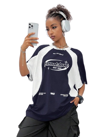 WOMENS OVERSIZED RACING TEE